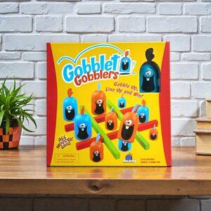 Gobblet Gobblers Board Game All Wooden Tic Tac Toe 00103 Blue Orange - Excellent